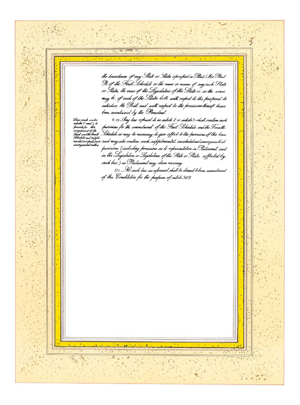 constitution calligraphy copy